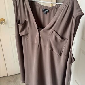 Torrid Women's Taupe Sleeveless Harper Blouse